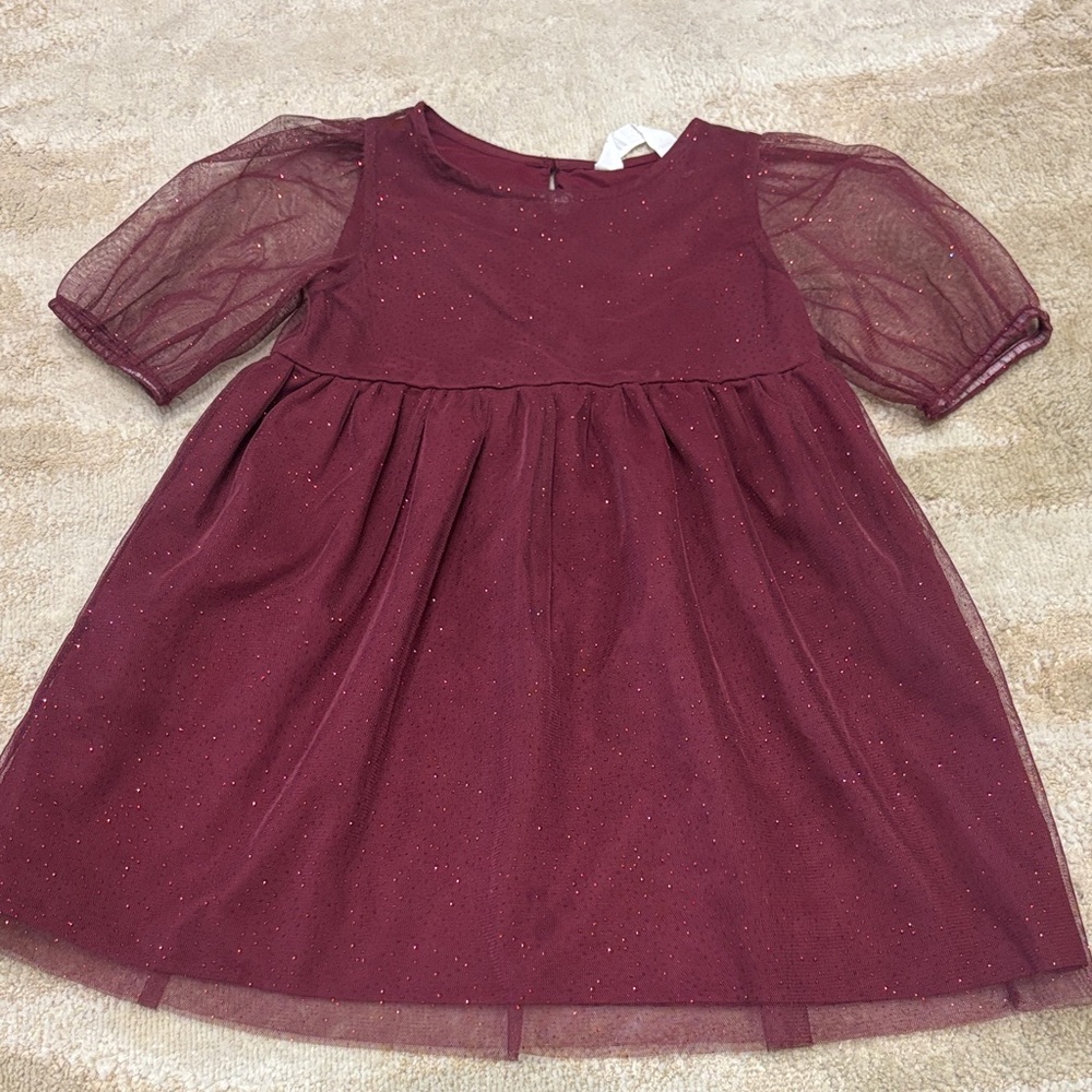 Sparkly Elegant Burgundy Kids H&M Dress